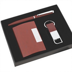 Ensemble Cadeau Premium Stylo, Porte-clés et Porte-cartes S-126 – Combo d'Entreprise Élégant : Stylo Métallique, Porte-clés Stylé et Porte-cartes pour Offrir - Product Image 1