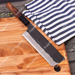 Hand Forged Stainless Steel Vintage Japanese Naikiri Kitchen Chef <b>Knife</b> Rosewood Handle 7-inch Blade Leather <b>Sheath</b> Best - Product Image 3