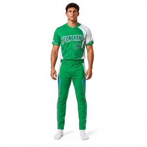 Ensemble Maillot et Pantalon de Baseball Personnalisé pour Hommes – Tenue de Sport Sublimée Entièrement Boutonnée – Vêtements d'Équipe OEM – Fabrication en Marque Blanche - Product Image 1