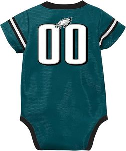 Body de Malla Color Verde Azulado de los Philadelphia Eagles para Bebé con Logotipo del Equipo Personalizado, 100% Poliéster - Product Image 3