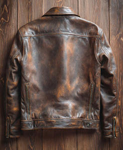 Veste en cuir de vachette véritable, fabrication artisanale, qualité classique, coupe moderne, qualité supérieure, veste en cuir de motard, design personnalisé, nouveau modèle. - Product Image 3