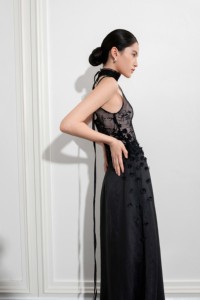 Vestidos de Mujer al por Mayor ODM LUMINA, Vestido Largo Transparente sin Mangas, Corte en A, Vestidos Largos Casuales de Verano para Mujer, Hechos en Vietnam - Product Image 3
