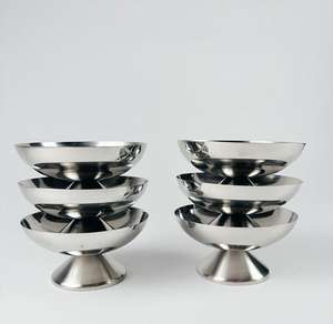 Tazón de Metal Profesional para Helado, Plato de Acero Inoxidable para Postres, para Cafetería o Restaurante - Product Image 3