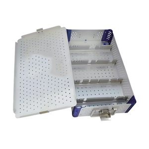 Aluminum Sterilization Box with <b>Silicone</b> <b>Mat</b> & Locking Lid for Surgical Instrument 368mm x 217mm x 77mm By Mahfooz Instruments - Product Image 2