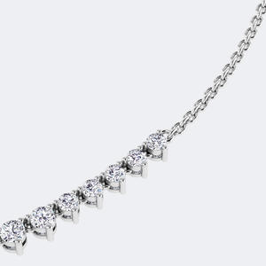 Collar con Colgante Curvo de Diamante Cultivado en Laboratorio de 3.00 CTW, Corte Brillante, Certificado IGI, Oro de 10K, para Regalo de Boda o Compromiso - Product Image 5