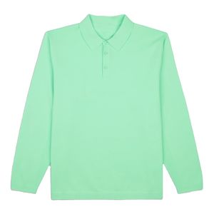 Camiseta Polo de Manga Larga para Hombre, Directo de Fábrica, Logotipo Personalizado Impreso, Proveedor de Ropa de Mezcla de Algodón - Product Image 2