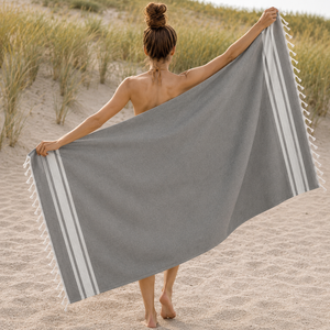 Toallas Fouta turcas 100% algodón para playa, toallas Fouta a rayas 100% algodón al precio más bajo para compras al por mayor. - Product Image 5