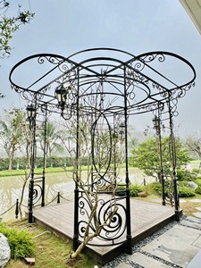 Panneaux de clôture extérieurs en fer forgé classique, écologiques, thermolaqués 3D pour villas et bâtiments de jardin, fabriqués au Vietnam - Product Image 5