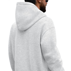 Sweat à capuche oversize décontracté en molleton de coton, streetwear, vêtements personnalisés, fabrication en gros OEM ODM pour hommes - Product Image 2