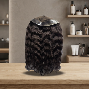 Topper de cheveux naturels Deep Wave U-Part Remy Hair avec bonnet mono doux pour femmes - Product Image 2