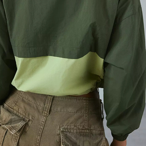 Veste à capuche réfléchissante verte pour homme avec fermeture éclair, vêtement décontracté pour l'extérieur, saison automne, en nylon - Product Image 4