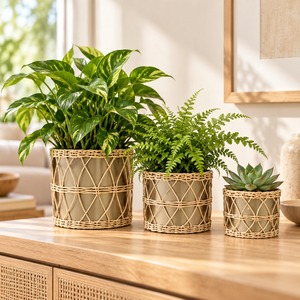 Juego de 2 Jarrones Elegantes para Decoración del Hogar, Proveedor Mayorista, Precio Económico, Jarrones Decorativos Modernos, Centros de Mesa - Product Image 1