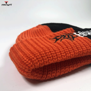 New Design Autumn Winter High Quality 100% Cotton Unisex Breathable Waterproof Fleece Fabric 3D Embroidery <b>Light</b> Weight <b>Beanie</b> - Product Image 5