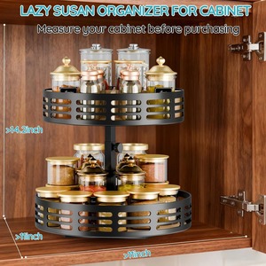 Premium Quality Round Spice <b>Rack</b> For Keeps <b>Kitchen</b> Essentials Visible And Accessible And Smart Space Saving Solution <b>Rack</b> - Product Image 4