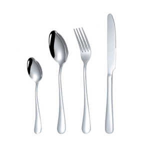 Ensemble de couverts de mariage personnalisés de luxe pour restaurant, cuillère, fourchette, couteau, en métal - Product Image 1