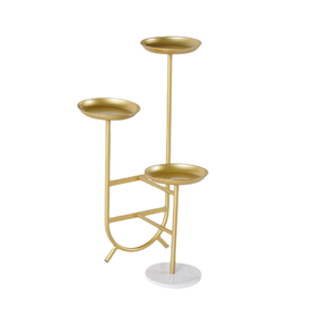 Gold Plated Eco-Friendly Durable Iron Metal Planter <b>Stand</b> Contemporary Design for Garden Home Nursery Direct Sale Flower <b>Pot</b> - Product Image 3