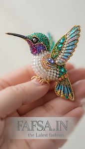 Premium Handcrafted Embroidery Brooch with Intricate Bead Embellishment Elegant Floral Embroidered Beaded Brooch Handmade Design - Product Image 4