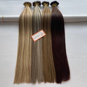 Vente en gros de liens de kératine de qualité 12A I U Nano perles plates pointe cheveux humains brésiliens, extensions de cheveux humains russes vierges de cuticules - Product Image 4