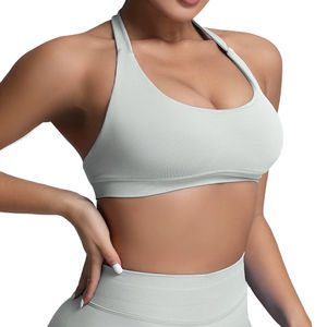 Wholesale Customized Logo Breathable Eco-Friendly Reversible Plus Size Seamless Medium Support High Elastic Backless Sports Bra - Product Image 3
