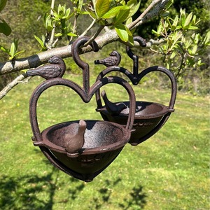 Mangeoire à oiseaux suspendue en métal pour extérieur, jardin, patio, décoration d'intérieur - Product Image 6