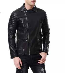 Leather Jacket Men Winter Motorcycle Zipper PU Leather Jacket Mens Lapel Collar Casual Fashion Street Autumn Black <b>Coat</b> - Product Image 5