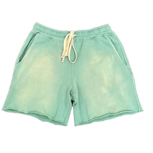 Shorts de plage décontractés pour hommes, mi-élastiques, coupe droite, couleur unie, séchage rapide, respirants, pour la course et le sport, 100% coton - Product Image 1