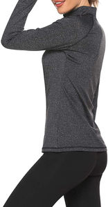 OEM <b>Custom</b> Activewear <b>Compression</b> Tops Women's Neck Long Sleeve <b>Shirts</b> Tight Fit Blank <b>Design</b> Windproof - Product Image 4