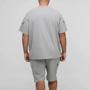 Ensemble short et t-shirt de sport pour homme, tissu respirant, logo personnalisé, ensemble short et t-shirt pour entraînement fitness avec impression de design personnalisé - Product Image 3