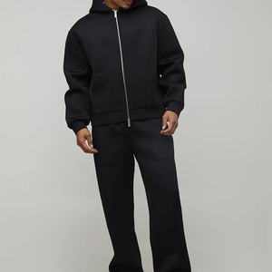 Survêtements d'hiver pour hommes personnalisés, à capuche, unis, 100% polyester, coupe-vent, respirants, ensemble de survêtements coupe-vent - Product Image 5