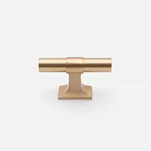 Modern T-Shaped Brushed Brass Furniture <b>Handle</b> & Knob Durable <b>Kitchen</b> & Bathroom <b>Cabinet</b>/Drawer Pull Hardware - Product Image 1