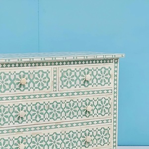 ILAHI's Bone Inlay <b>Drawer</b> Modern Design Agate Detailing <b>Storage</b> Portable Home Furniture - Product Image 3