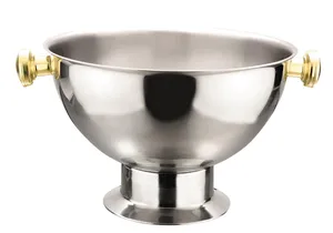 Grand saladier en acier inoxydable grande capacité avec poignées latérales, résistant à la rouille, de qualité alimentaire, pour événements et hôtels - Product Image 2