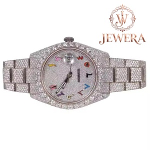 Womens Stainless Steel Diamond <b>Watch</b> Round <b>Case</b> 30mm Analog Quartz Date Display Luxury Fashion Wristwatch Available for Sale - Product Image 6