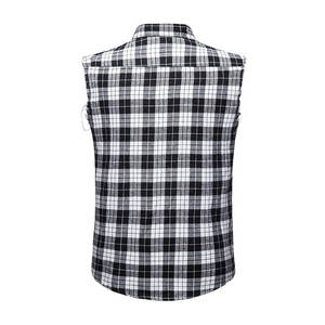 Prix raisonnable Nouvelle arrivée Chemise à carreaux sans manches pour homme, Chemises boutonnées style cowboy, Chemises sans manches de performance musculaire - Product Image 2