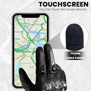 Gants de moto haut de gamme en polyester et nylon enduits de polyuréthane, imperméables, compatibles écran tactile, unisexes, pour la course, le ski et les sports - Product Image 2