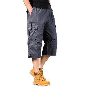 กางเกงวอร์มเอวยางยืดแบบลำลองสำหรับผู้ชายใส่ในฤดูร้อนกางเกงขาสั้นวิ่งจ๊อกกิ้งกลางแจ้งมีกระเป๋าหลายช่องขนาดพิเศษ - Product Image 6