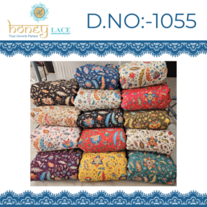 Tela Crepé Natural de Poliéster/Nylon/Metalizado de Peso Medio, Tejido de Punto por Urdimbre No Tejido de Alta Calidad HONEY LACE, con Diseño Floral/Adornos de Cuentas para Bodas - Product Image 3