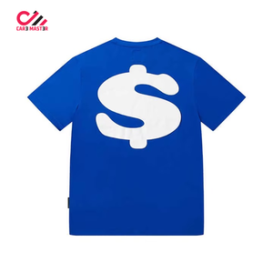 T-shirt blanc oversize à prix abordable, manches courtes, col rond, imprimé lettres en relief, style décontracté, 100 % coton jersey - Product Image 2