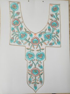 Tissu de broderie en dentelle de miel de qualité supérieure à coudre pour le col, idéal pour les Kurtis, les Sarees et les robes, avec un travail de broderie lourd, patch décoratif pour le col, pour femmes - Product Image 6