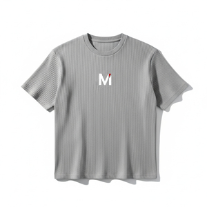 T-shirt Boxy Minimaliste Homme Uni Oversize Épaules Tombantes Streetwear Coton Haute Qualité Personnalisable - Product Image 1