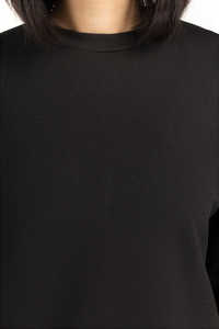 T-shirt noir surdimensionné pour femme de qualité supérieure, style simple, coupe ample unisexe, en coton, personnalisable OEM, streetwear - Product Image 4