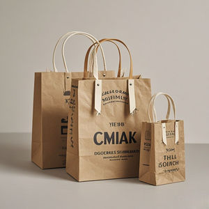 Sacs de courses en papier durables, écologiques et imperméables avec logo personnalisé et ruban – Solutions d'emballage en gros pour la vente au détail - Product Image 3
