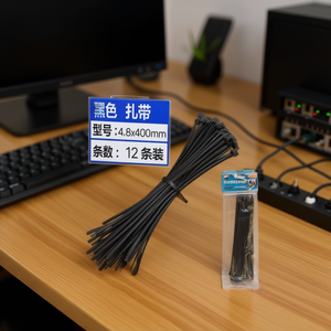 สายรัดเคเบิลสีดำ BRIDAS ขนาด 4.9*400 มม. สำหรับการจัดการสายเคเบิลและอุปกรณ์เสริมอย่างมีประสิทธิภาพ - Product Image 3