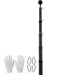 Kit Asta Portabandiera Telescopica in Lega di Alluminio Rinforzata da 20FT con 3 Modalità di Visualizzazione, Asta per Bandiera da Giardino e Prato 3x5 per Insegne - Product Image 2