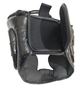 Protector de cabeza de cuero sintético con etiqueta tejida impresa con logotipo personalizado de alta calidad para entrenamiento de artes marciales, la mejor oferta para boxeo - Product Image 3
