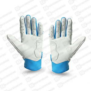 Guantes de Béisbol de Cuero Resistentes Azul y Blanco, Unisex, Ambidiestros, Cierre de Velcro, Ligeros y Cómodos para Entrenamiento, Tallas XL XXL - Product Image 5
