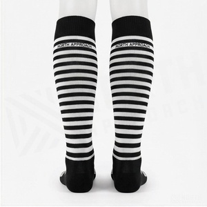 <b>Knee</b> <b>High</b> Striped <b>Socks</b> Black White Breathable Soccer Football <b>Socks</b> for Adults Summer Sport Wear - Product Image 2