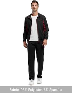 Men's Tracksuits Sweatsuits for Men Sweat Track Suits 2 Piece Casual Athletic Jogging Warm Up Full Zip <b>Sets</b> - Product Image 3