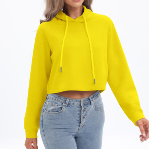 Nouveau Hoodie Court Tricoté Imprimé pour Femme Hiver - 100% Coton Imperméable Décontracté Grande Taille Design OEM - Product Image 6