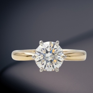 Bague en or 14 carats avec diamant de laboratoire rond brillant de 1,75 carat, diamant blanc certifié IGI, clarté VS1, bijoux de fiançailles et de mariage pour femmes - Product Image 1